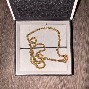 Gold Rope Chain Necklace